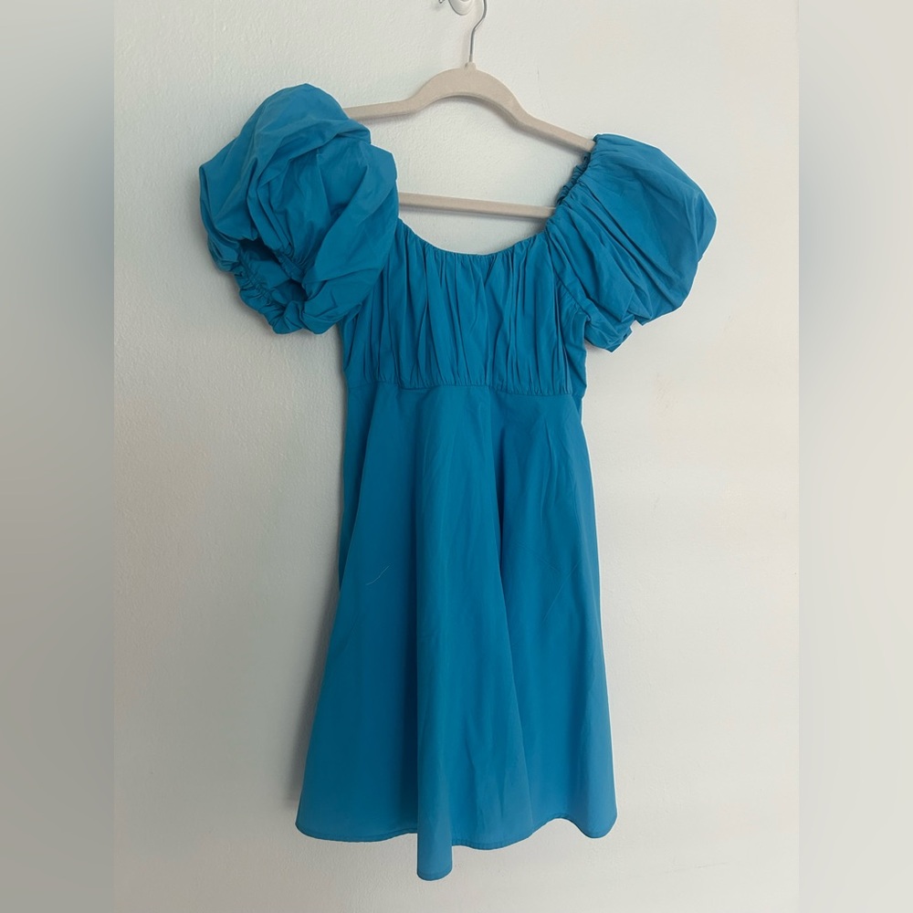 Abercrombie & Fitch Blue Puff Sleeve Sundress